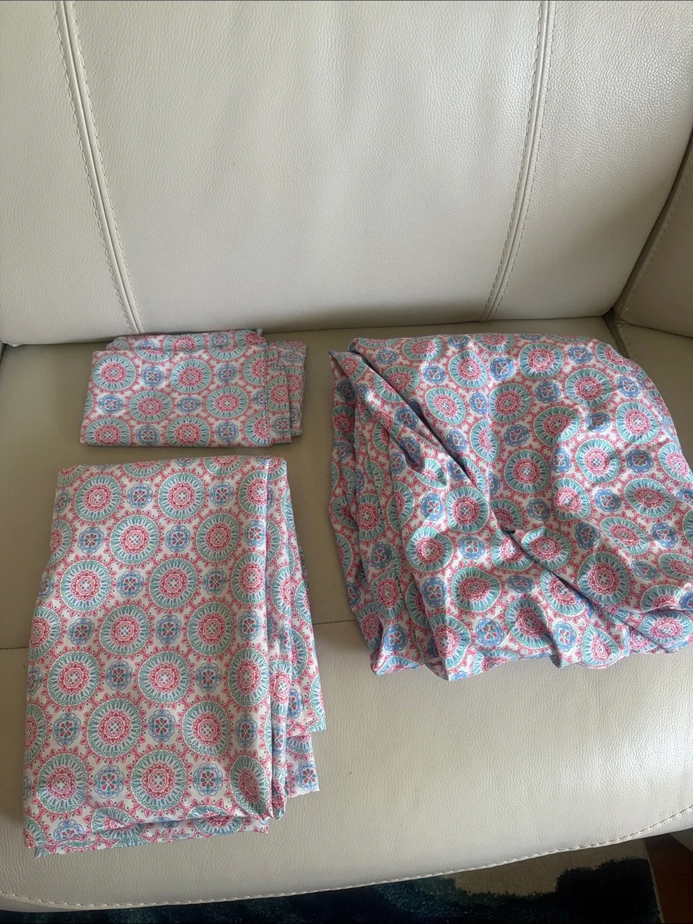 Mainstays Coral & Aqua Medallion Print Twin XL Bedding